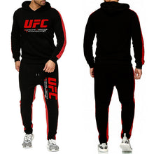 Load image into Gallery viewer, UFC Sweatshirts Sets European Code Ultimate Fighting Letter Print Sweater &amp; Sports Pants Two-piece Sports Casual Track Suit Men
