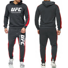 Load image into Gallery viewer, UFC Sweatshirts Sets European Code Ultimate Fighting Letter Print Sweater &amp; Sports Pants Two-piece Sports Casual Track Suit Men