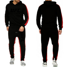 Load image into Gallery viewer, UFC Sweatshirts Sets European Code Ultimate Fighting Letter Print Sweater &amp; Sports Pants Two-piece Sports Casual Track Suit Men