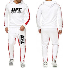 Load image into Gallery viewer, UFC Sweatshirts Sets European Code Ultimate Fighting Letter Print Sweater &amp; Sports Pants Two-piece Sports Casual Track Suit Men