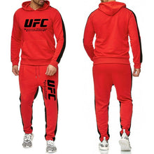 Load image into Gallery viewer, UFC Sweatshirts Sets European Code Ultimate Fighting Letter Print Sweater &amp; Sports Pants Two-piece Sports Casual Track Suit Men