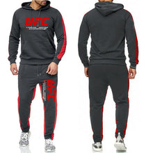 Load image into Gallery viewer, UFC Sweatshirts Sets European Code Ultimate Fighting Letter Print Sweater &amp; Sports Pants Two-piece Sports Casual Track Suit Men