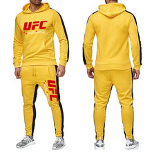 Load image into Gallery viewer, UFC Sweatshirts Sets European Code Ultimate Fighting Letter Print Sweater &amp; Sports Pants Two-piece Sports Casual Track Suit Men