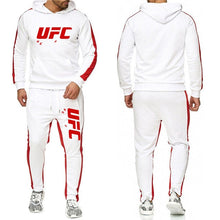 Load image into Gallery viewer, UFC Sweatshirts Sets European Code Ultimate Fighting Letter Print Sweater &amp; Sports Pants Two-piece Sports Casual Track Suit Men