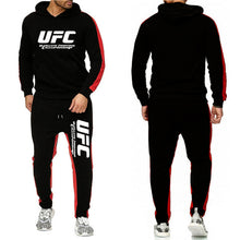 Load image into Gallery viewer, UFC Sweatshirts Sets European Code Ultimate Fighting Letter Print Sweater &amp; Sports Pants Two-piece Sports Casual Track Suit Men
