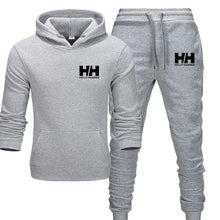 Load image into Gallery viewer, Goldfly print Tracksuit Fashion Men Brand HH Sportswear 2 Piece Sets All Cotton Fleece Thick hoodie+Pants Sporting Suit