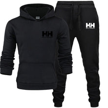 Load image into Gallery viewer, Goldfly print Tracksuit Fashion Men Brand HH Sportswear 2 Piece Sets All Cotton Fleece Thick hoodie+Pants Sporting Suit