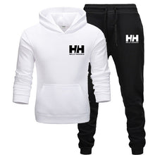 Load image into Gallery viewer, Goldfly print Tracksuit Fashion Men Brand HH Sportswear 2 Piece Sets All Cotton Fleece Thick hoodie+Pants Sporting Suit